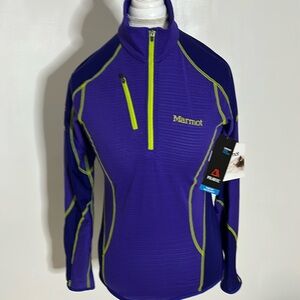 NEW, MARMOT ZIP TEE NECK MED